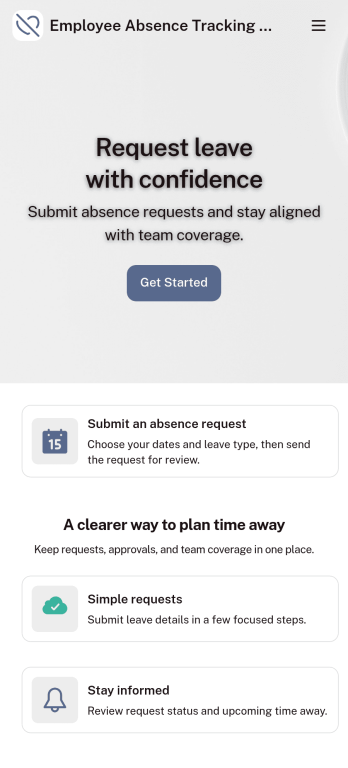 Customizable Employee Absence Tracking App