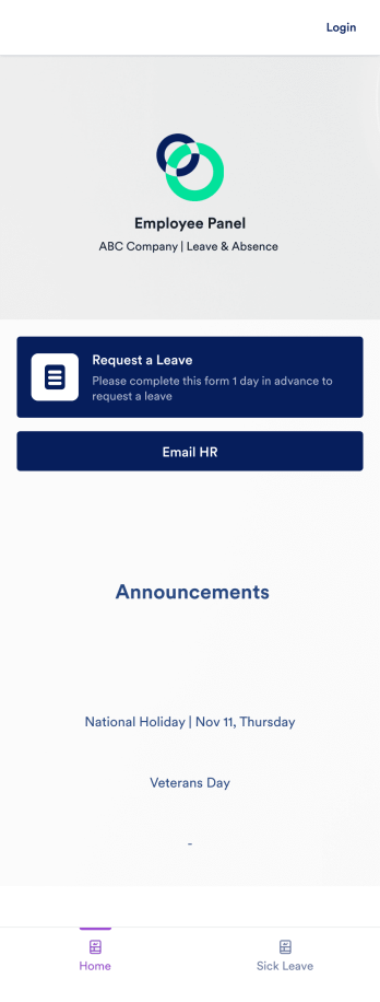 Employee Absence Tracking App Template