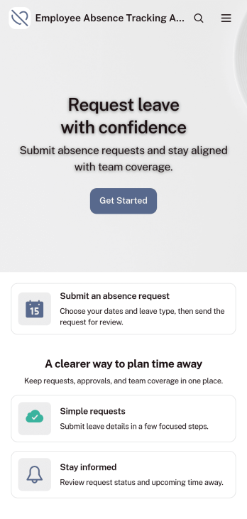 Employee Absence Tracking App Template