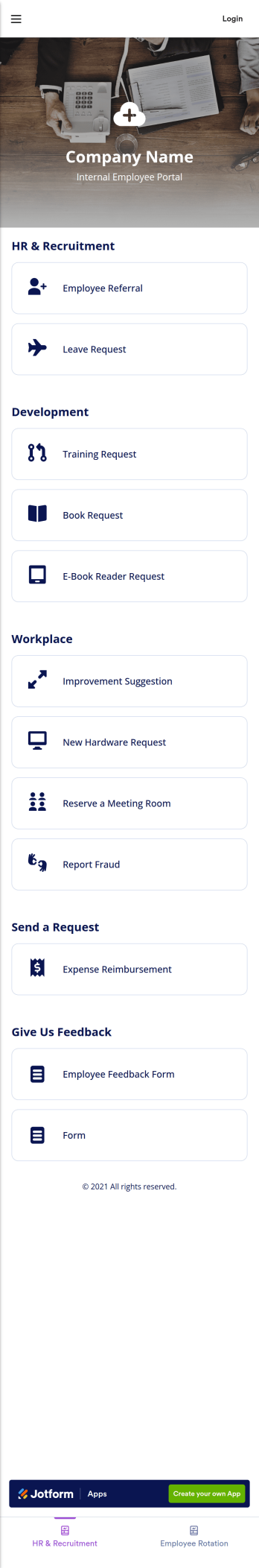 Custom Employee App
