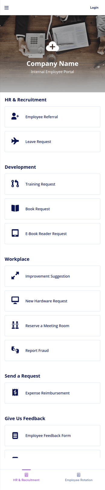 Employee App Template