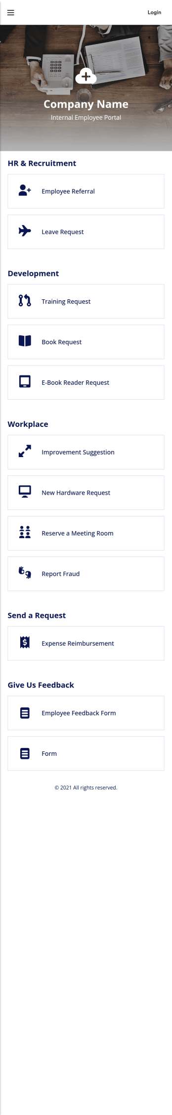 Employee App Template