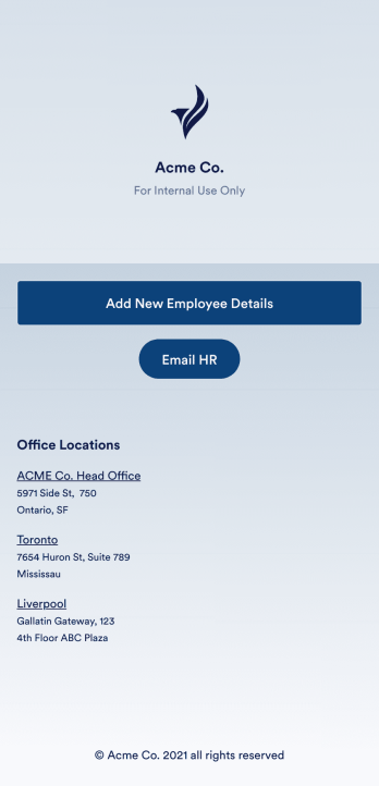 Employee Directory App Template