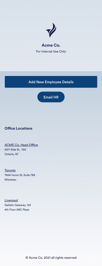 Employee Directory App Template