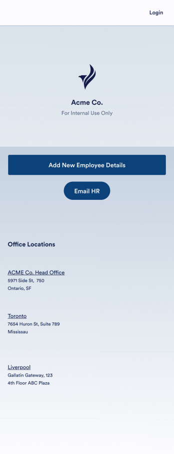 Employee Directory App Template