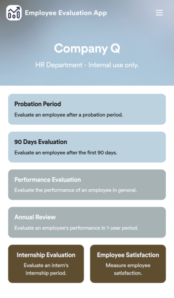 Employee Evaluation App Template
