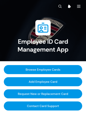 Employee ID Card Management App Template