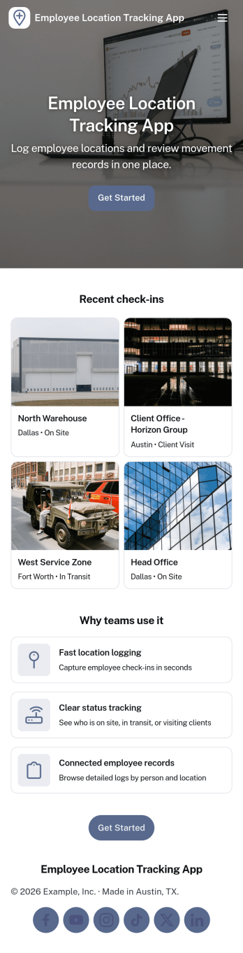 Employee Location Tracking App Template
