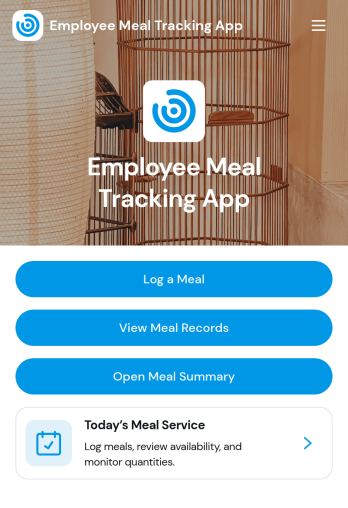 Employee Meal Tracking App Template