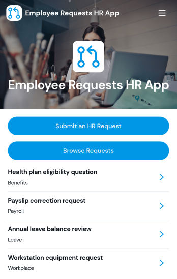 Employee Requests HR App Template