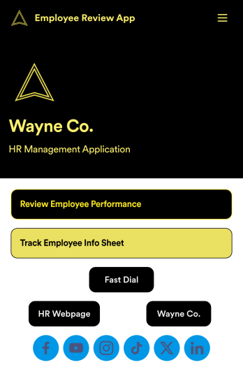 Employee Review App Template