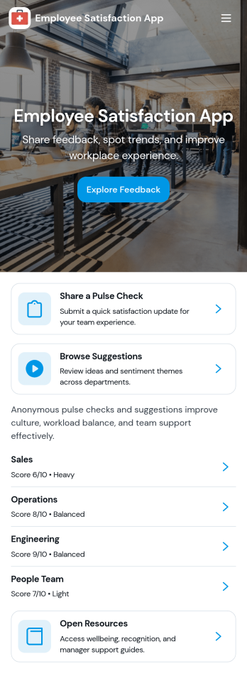 Employee Satisfaction App Template