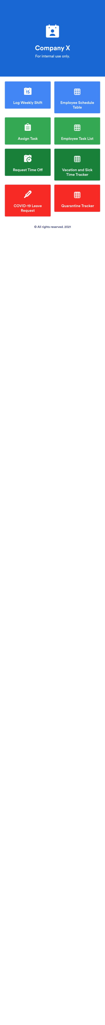 Employee Scheduling App Template