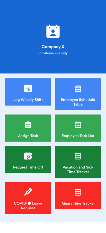 Employee Scheduling App Template