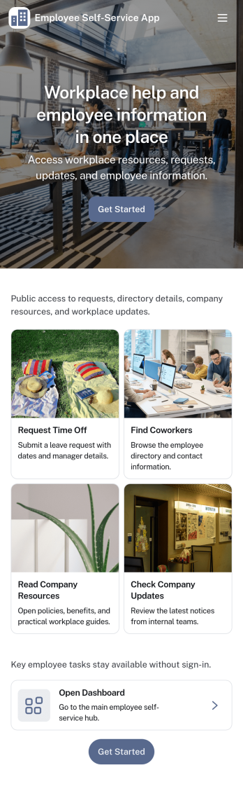 Employee Self-Service App Template