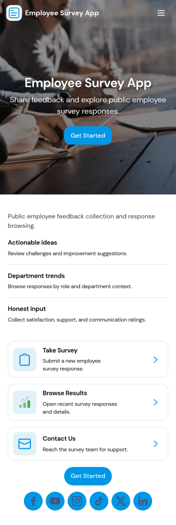Employee Survey App Template