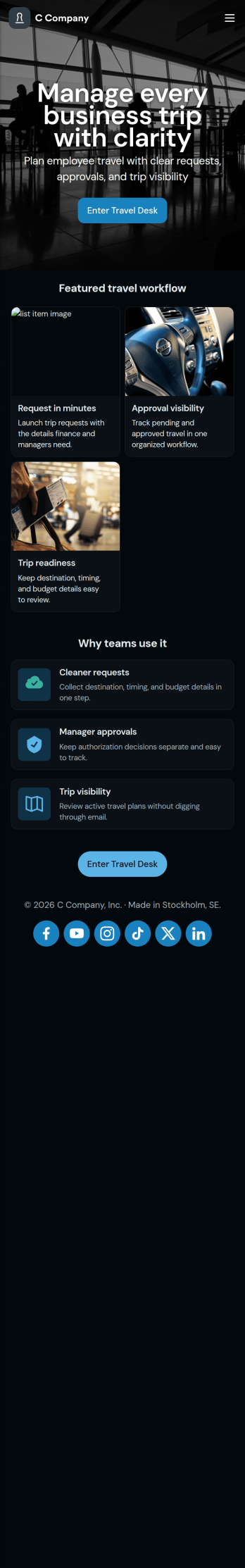 Employee Travel Management App Template