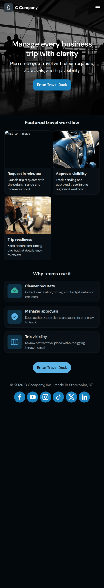 Employee Travel Management App Template