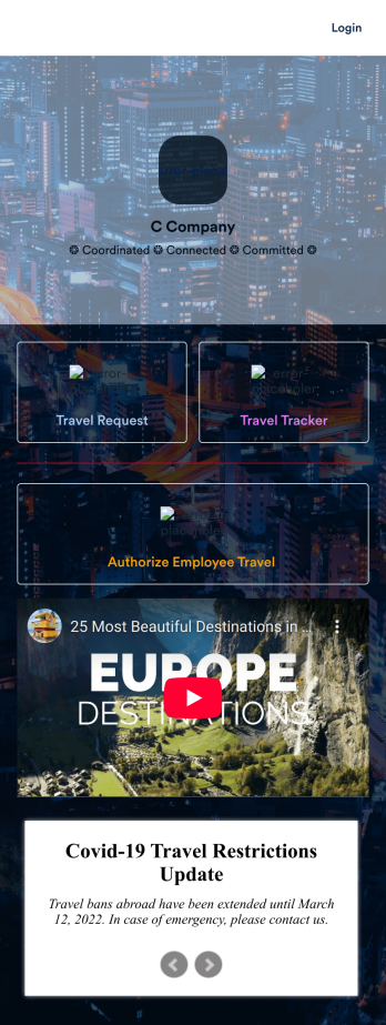 Employee Travel Management App Template