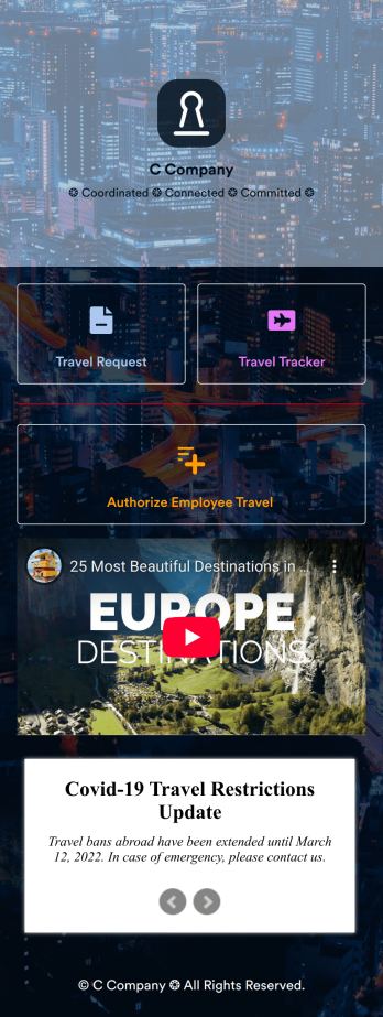 Employee Travel Management App Template