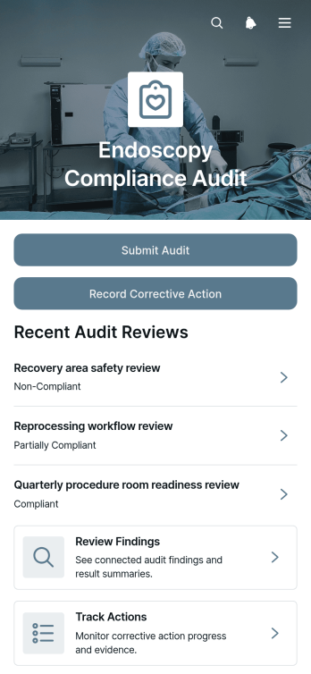 Endoscopy Compliance Audit App Template