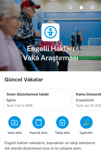 Engelli Hakları Vaka Araştırma Uygulama Șablonu