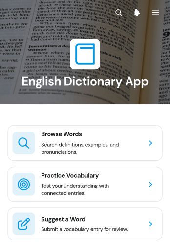 English Dictionary App Template