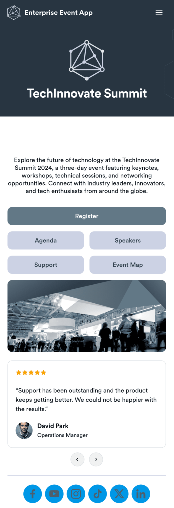Enterprise Event App Template