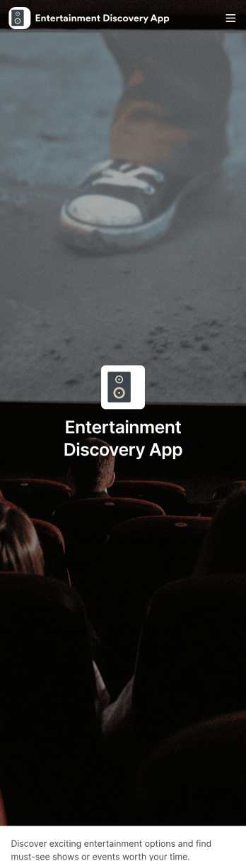 Entertainment Discovery App Template