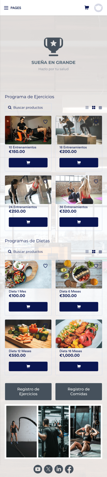 Entrenamiento Personal App Template
