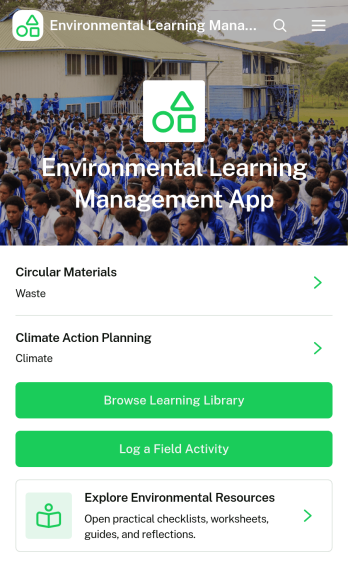 Environmental Learning Management App Template