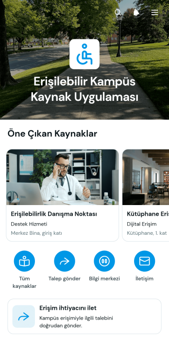 Erişilebilir Kampüs Kaynakları Uygulama Șablonu