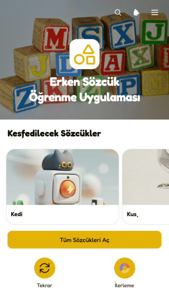 Erken Kelime Öğrenme Uygulama Șablonu