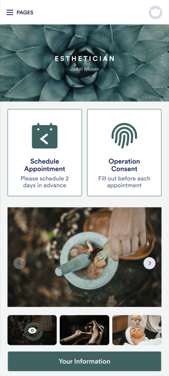 Esthetician App Template