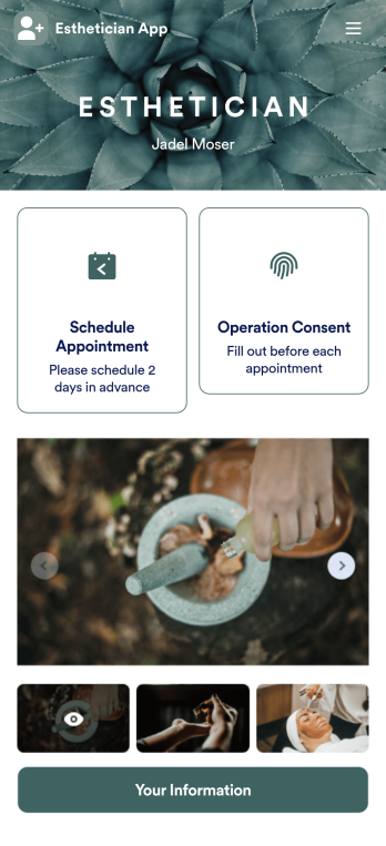 Esthetician App Template