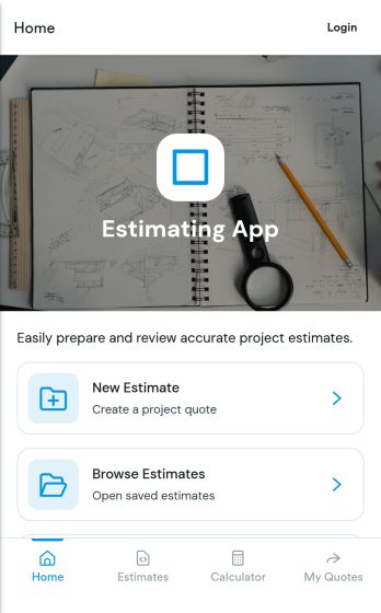 Estimating App Template