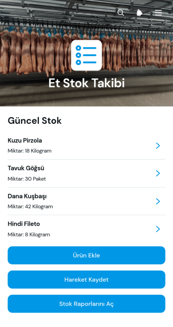 Et Envanteri Uygulama Șablonu