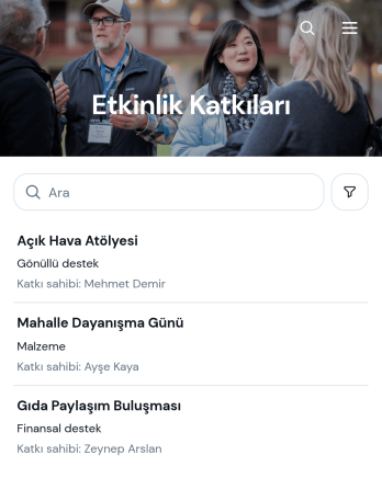 Etkinlik Katkı Uygulama Șablonu