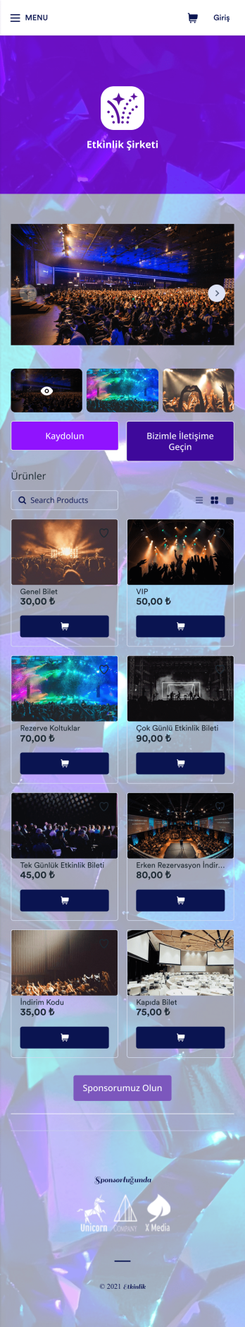 Etkinlik Kayıt Uygulama Șablonu