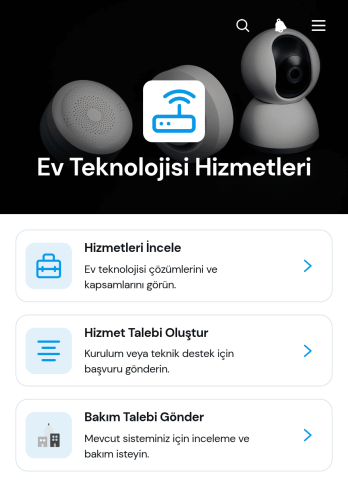 Ev Teknolojisi Hizmetleri Uygulama Șablonu