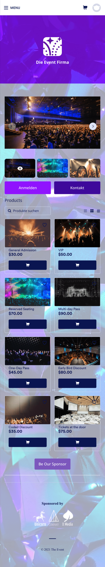 Event Anmeldung App Template