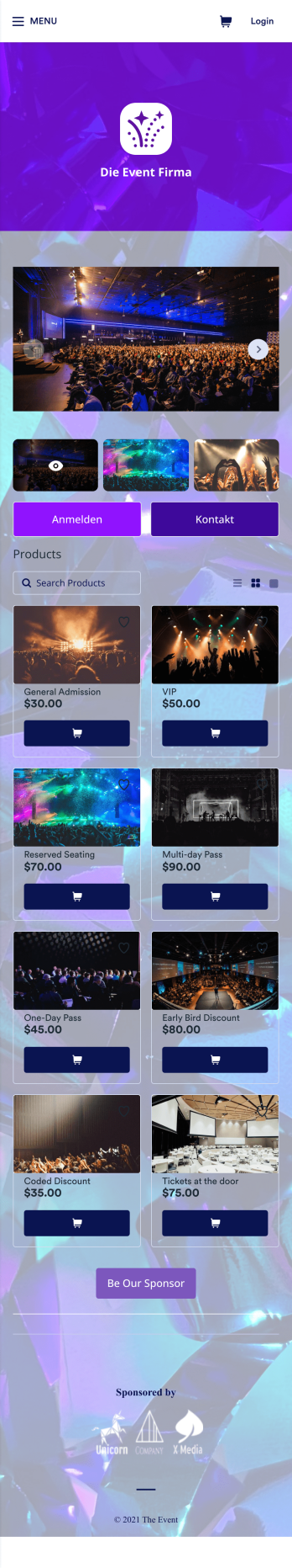 Event Anmeldung App Template