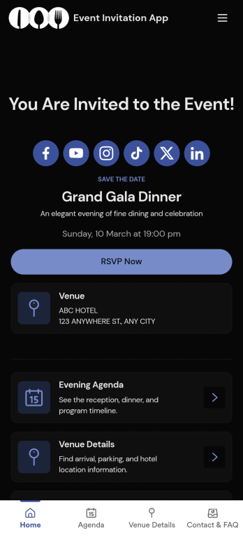 Event Invitation App Template