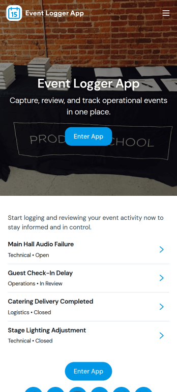 Event Logger App Template