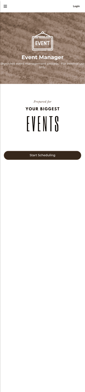 Event Management App Template
