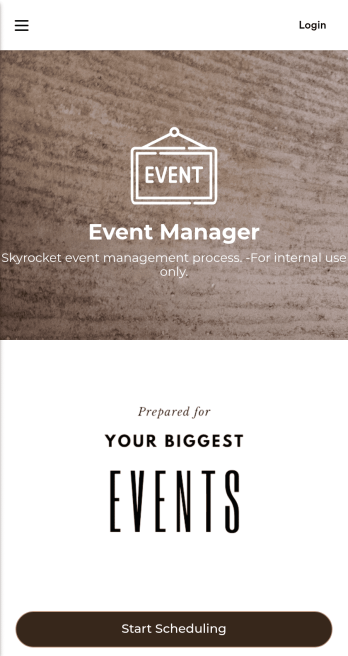 Customizable Event Management App