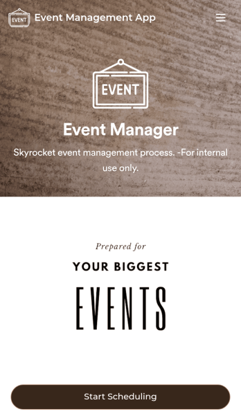 Customizable Event Management App