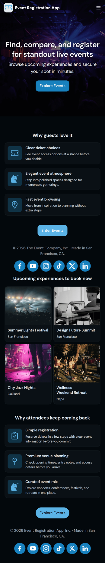Customizable Event Registration App