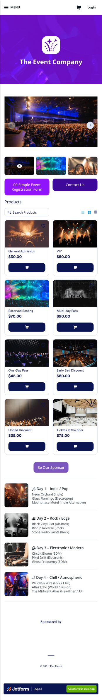 Event Registration App Template