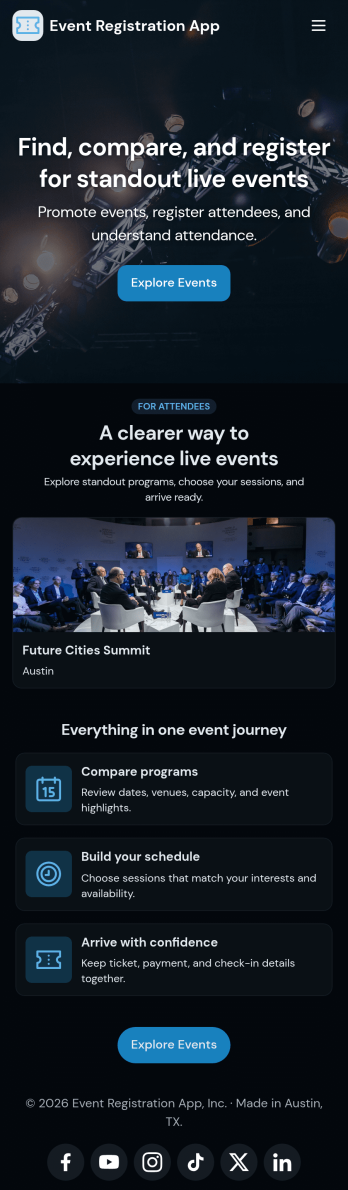 Event Registration App Template